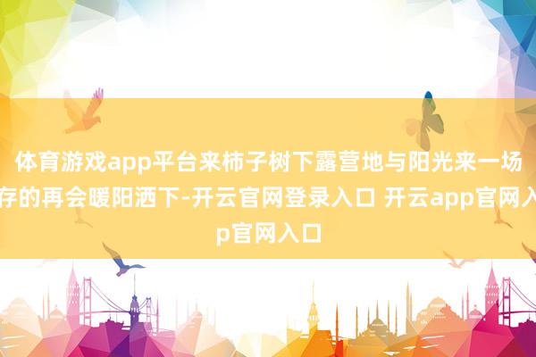 体育游戏app平台来柿子树下露营地与阳光来一场温存的再会暖阳洒下-开云官网登录入口 开云app官网入口